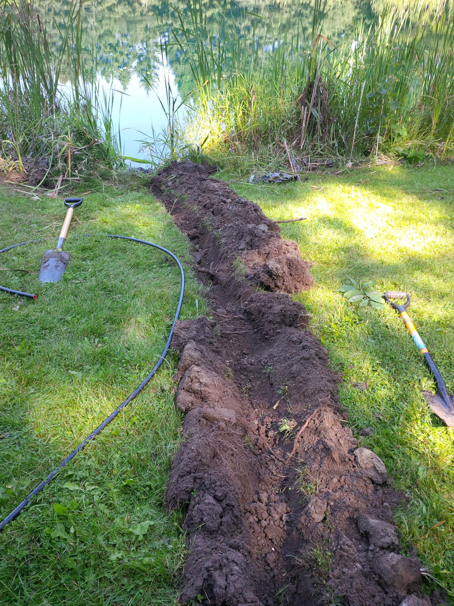 Aeration System Installation Trench