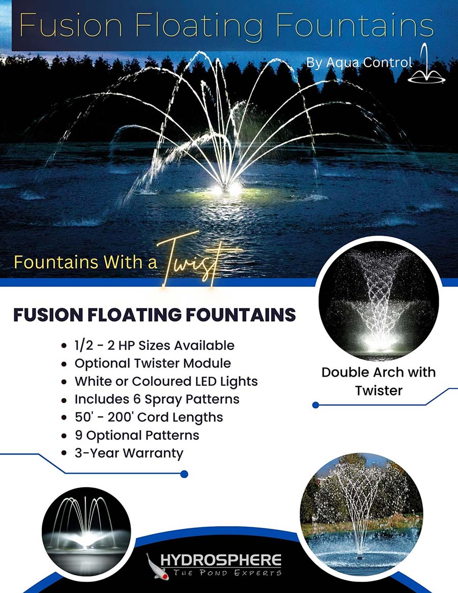 Fusion Series Floating Fountains by Aqua Control